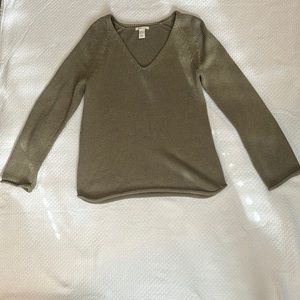 Olive Green V Neck Sweater (H&M)